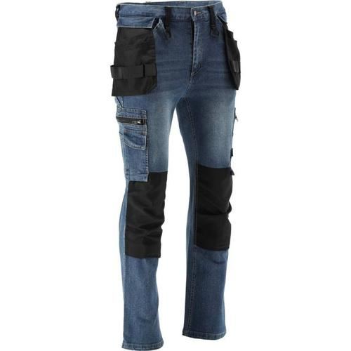 Pantaloni de lucru, Yato, jeans, bumbac, rezistent, XL, Albastru inchis