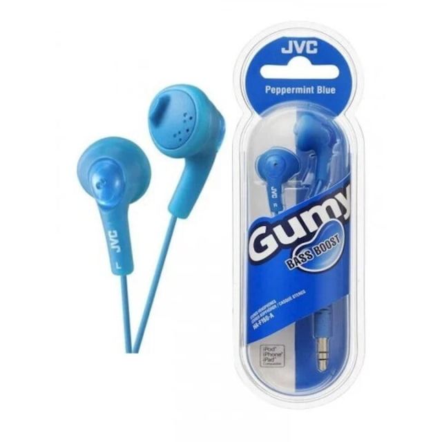 JVC Casti In-ear JVC Gumy HA-F160, cu fir, Bass Boost, Jack 13.5 mm cu magnet Neodim, Albastru