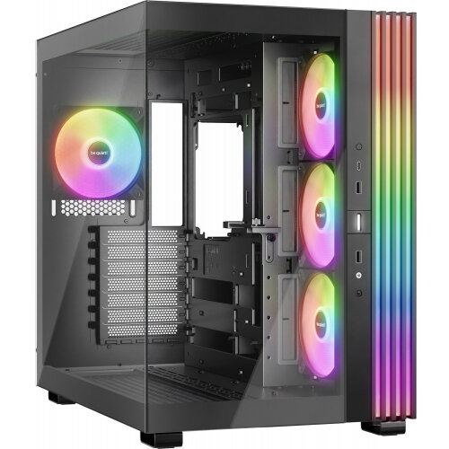 Be&nbsp;quiet! Carcasa PC Be quiet! Light Base 600 LX, Middle Tower, Sticla temperata, Fara sursa, ARGB, 10 ventilatoare compatibile, 4 incluse, Negru