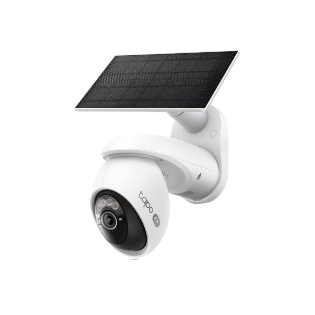 Camera supraveghere exterior wireless PT cu iluminare duala si panou solar Tapo Starlight C660 KIT, 8 MP, 4 mm, IR/lumina calda 12 m, microfon si difuzor, sirena 93 dB, acumulator 10000 mAh, slot card