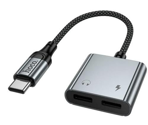 Adaptor Audio USB-C - USB-C / USB-C HOCO UPA34A, Gri