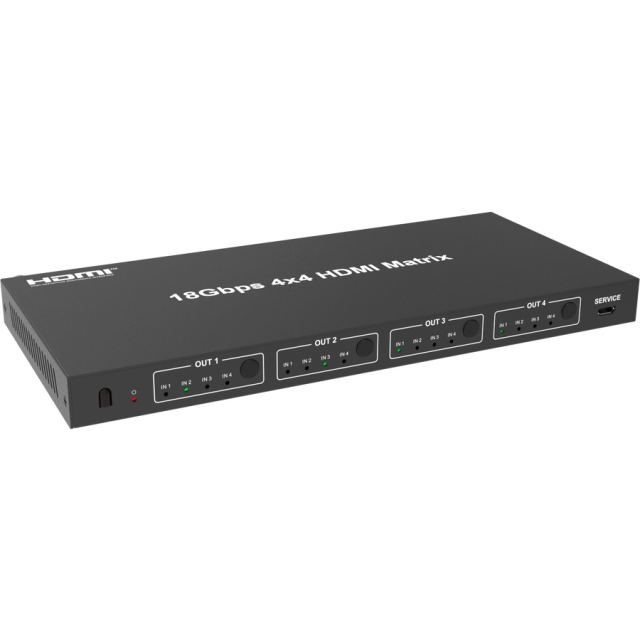 EVOCONNECT Matrix HDMI 2.0 4x4 Switch EVOCONNECT MXB44C cu Audio Extractor