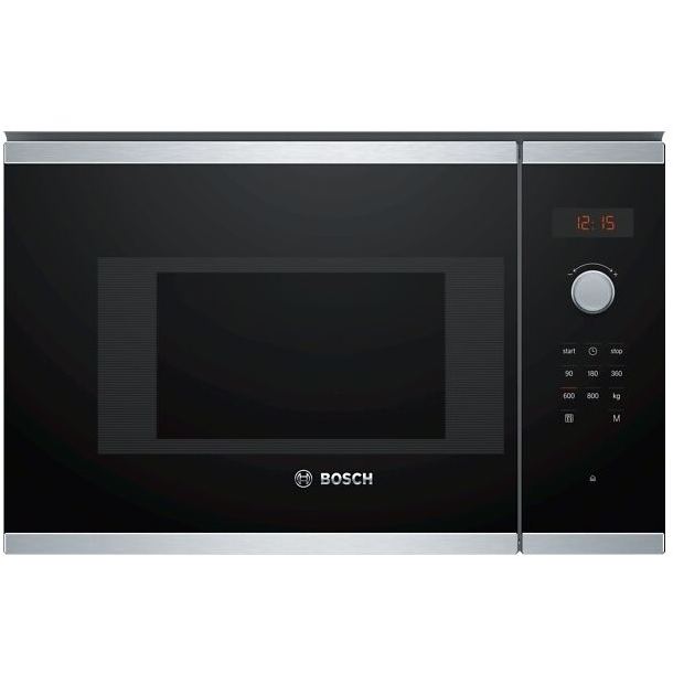 BOSCH Cuptor cu microunde incorporabil Bosch BFL523MS0, 20 L, 800 W, Functie Dezghetare Negru/Argintiu