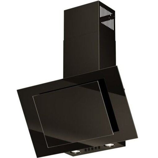 MAAN Hota verticala decorativa Maan Eco Duo Glass, latime 59,6 cm, 1 motor, capacitate maxima de absorbtie 320 mc-h, Negru