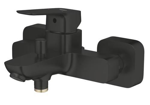 Baterie cada Grohe Cubeo 1018132430, aparenta, diverter, mat, Negru