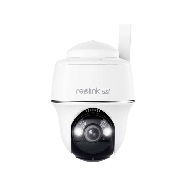 Camera supraveghere wireless rotativa GSM 4G LTE PT Reolink Go PT Ultra G440, 8 MP, IR/lumina alba 10 m, PIR 10 m, acumulator 6000 mAh, alarma personalizabila, microfon si difuzor, slot card, detectie om/vehicul/animal, vizualizare de pe telefon