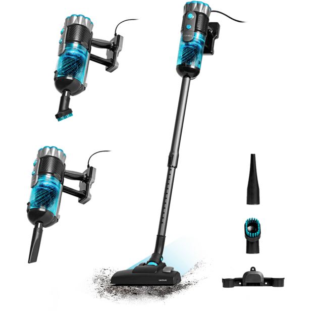 CECOTEC Aspirator vertical 2 in 1 Cecotec PopStar 600 Vital, Putere 600W, Rezervor 500ml, 18 kPa , cablu 6m, Negru-Albastru
