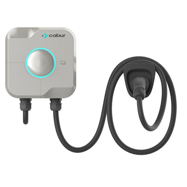 Statie incarcare masini electrice Cabur Evo EVEVO7C, 7 kW, Type 2, monofazat, RFID, 4G, WiFi, Bluetooth, control din aplicatie, cablu integrat