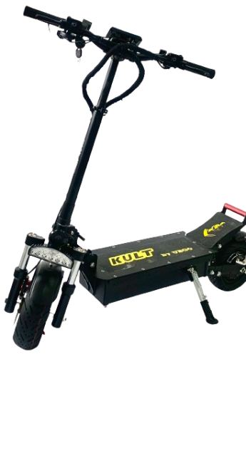 Trotineta electrica KULT by UBGO III, Autonomie 70-100Km, Viteza 60 Km/h, Motor 1000W, roti 10inch, frane hidraulice, baterie 48V/24Ah PANASONIC (Negru)