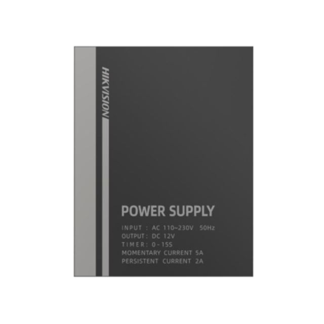 Sursa alimentare sisteme control acces Hikvision DS-K7M-AW24, 12V DC, 24W, 5A, protectie supratensiune