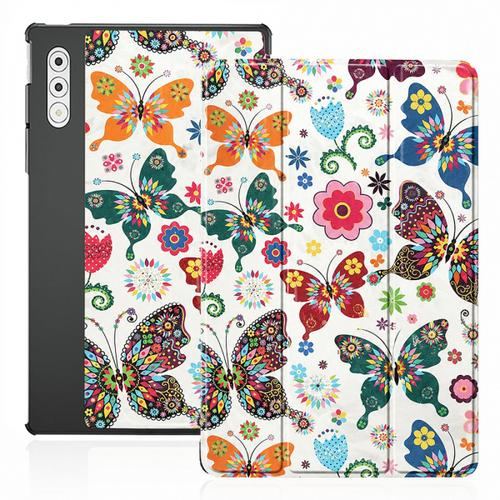 Husa pentru Lenovo Yoga Tab Plus, Techsuit FoldPro Butterfly, Multicolor