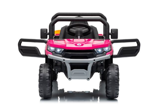 Masinuta electrica pentru copii Nichiduta Off Road Terrain Rover 900 Magenta 24V cu faruri LED,remorca rabatabila electric,centura de siguranta,roti robuste,2 motoare x 39w,usi cu deschidere,muzica si telecomanda parentala