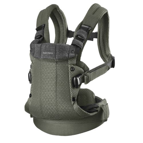 Marsupiu anatomic BabyBjorn Harmony, cu multiple pozitii de purtare, 3D Mesh, Verde