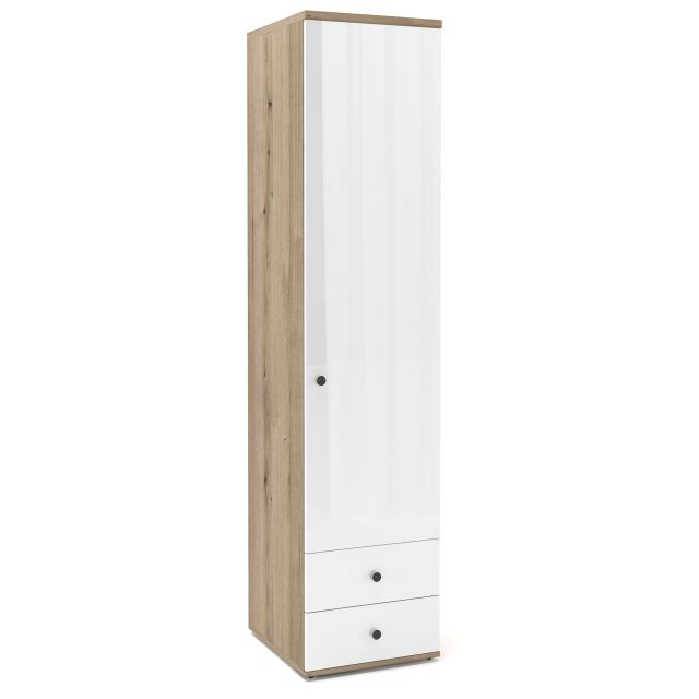 Dulap cu sertare PRIMAVERA, 1 Usa, MDF Alb lucios