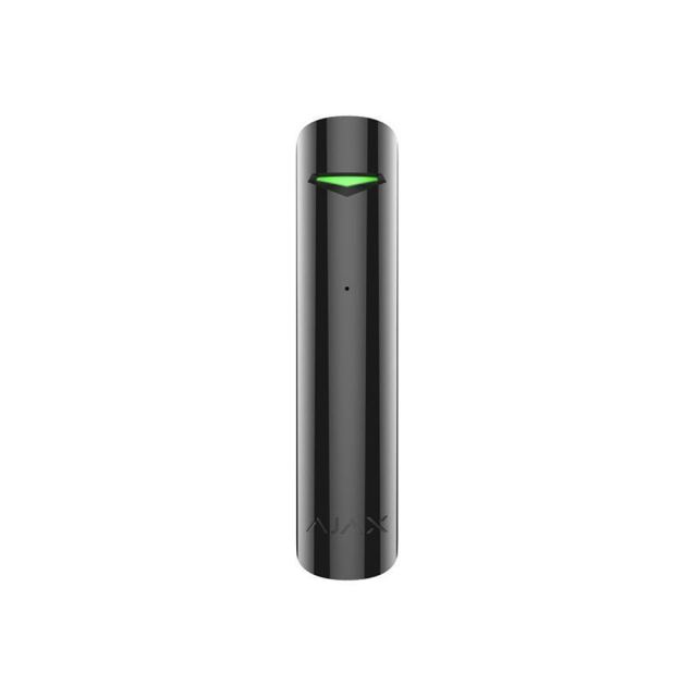 Detector de geam spart wireless Ajax GlassProtect BL, 9 m, 180 grade, contact NC, 868 MHz, RF 1000 m, negru
