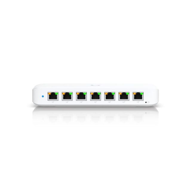 Switch Gigabit Ubiquiti USW-ULTRA-210W, 8 porturi, 16 Gbit/s, 202 W, Layer 2, PoE++, cu management