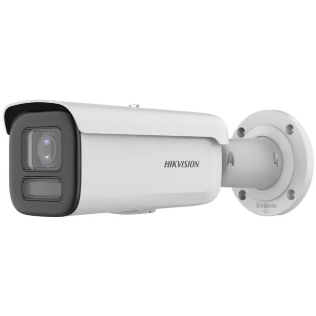 Camera supraveghere exterior IP cu iluminare duala Hikvision ColorVu DS-2CD2687G2HT-LIZS, 8 MP, 2.8 - 12 mm, motorizat, IR/lumina alba 60 m, slot card, detectie miscare, protectie perimetrala, PoE