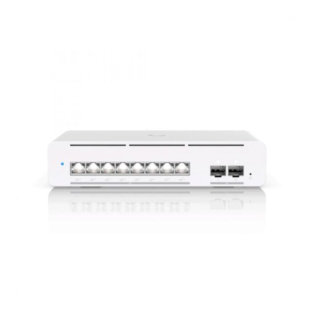 Switch Ubiquiti UniFi Pro XG 8 PoE, 8 porturi, 200 Gbps, RJ45, 2 x SFP+, Layer 2/3, cu management