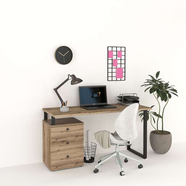 Birou gaming STUDIO 160cm cu 3 sertare
