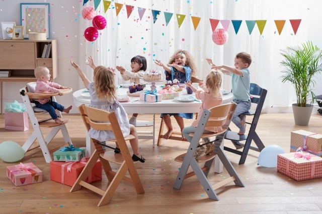 Scaun de masa 3 in 1 Kinderkraft Enock woodengrey