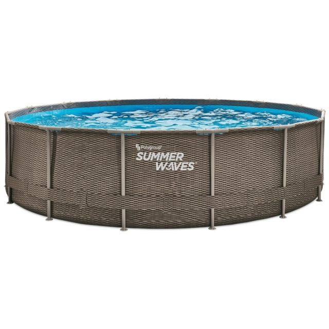 Polygroup Piscina Summer Waves cu cadru Ø 457x107 cm, pompa cu filtru, scara si prelata protectie incluse, 3785 l