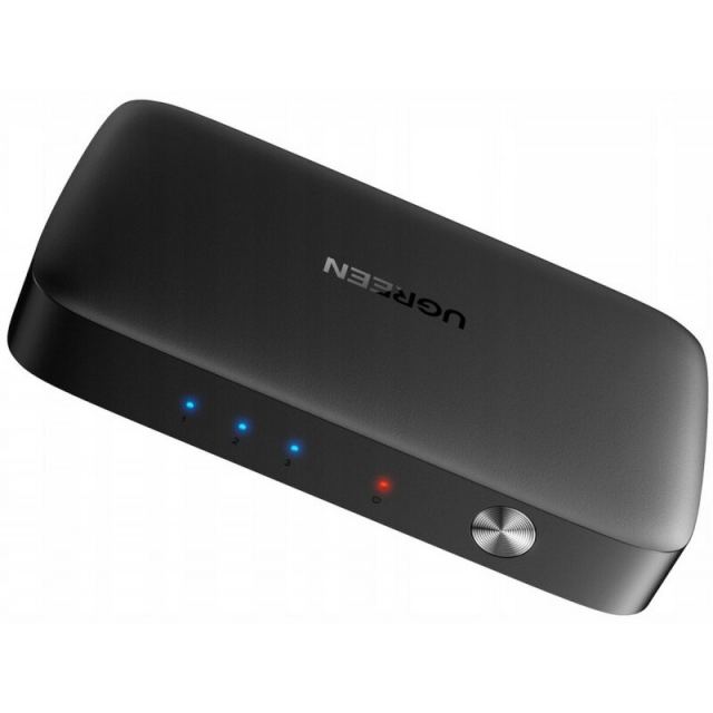 Ugreen Switch Video HDMI UGREEN CM332, Comutare intre 3 dispozitive, Rezolutie 4K UHD, Plug & Play, Negru