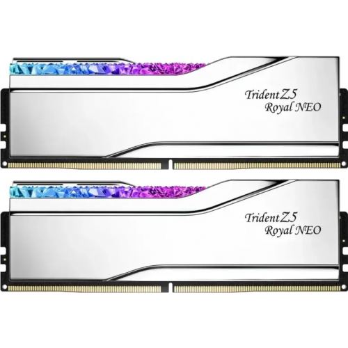 G.SKILL Memorie RAM Kit Dual G.SKILL Trident Z5 Roya Neo RGB, 32 GB (2x16GB), DDR5-8000MHz, CL38, Argintiu