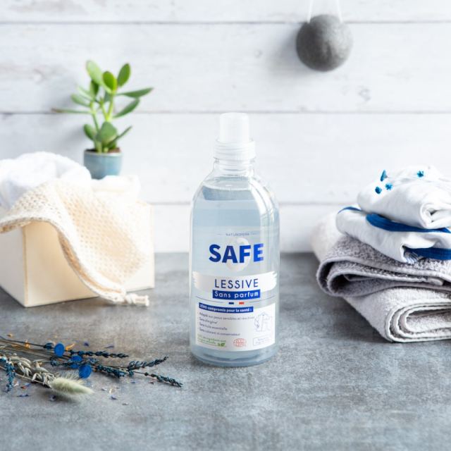Detergent Bio pentru rufe, fara parfum, fara alergeni Safe 1000 ml