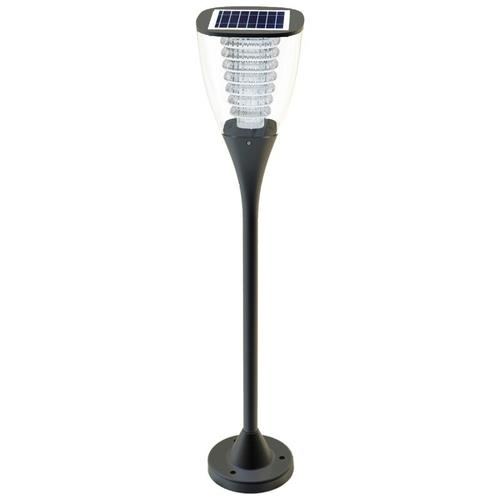 Lampa solara Powerneed ESL-25H LED, 1.6 W, Senzor lumina, 80 cm, IP65 (Negru)