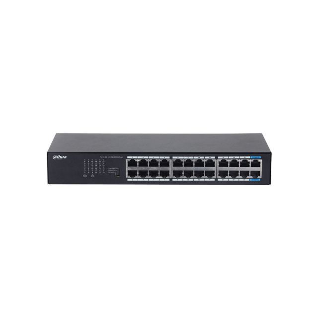Switch rackabil Gigabit Dahua S3024-24GT, 24 porturi RJ45 10/100/1000 Mbps, 48 Gbps, fara management