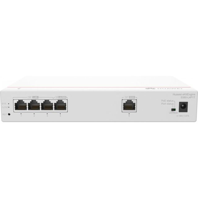 Huawei Huawei Gateway S380-L4P1T, 1*GE WAN, 4*GE LAN (PoE+, 50W)