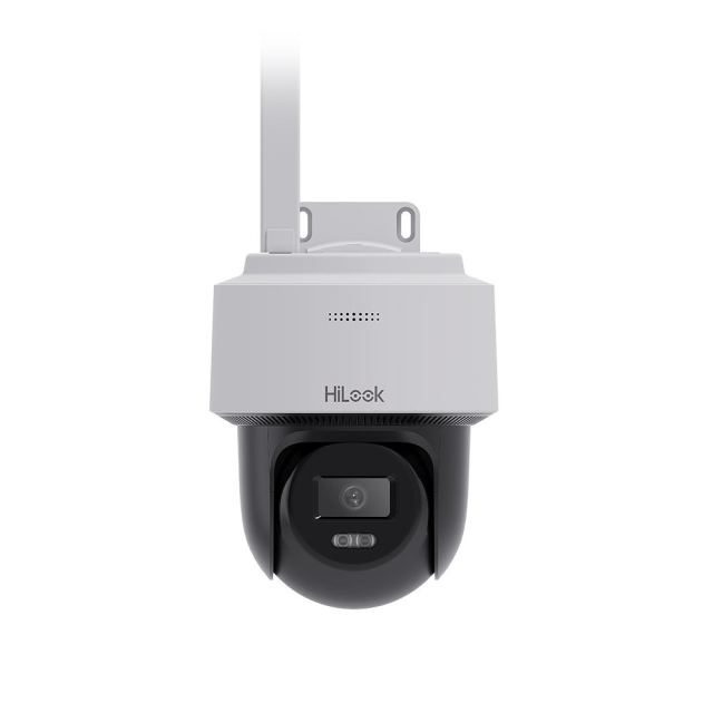 Camera supraveghere wireless rotativa WiFi PT Hikvision HiLook PTZ-N2C400I-W(W), 4 MP, IR 30 m, slot card, 2.8 mm, microfon, difuzor, detectie miscare