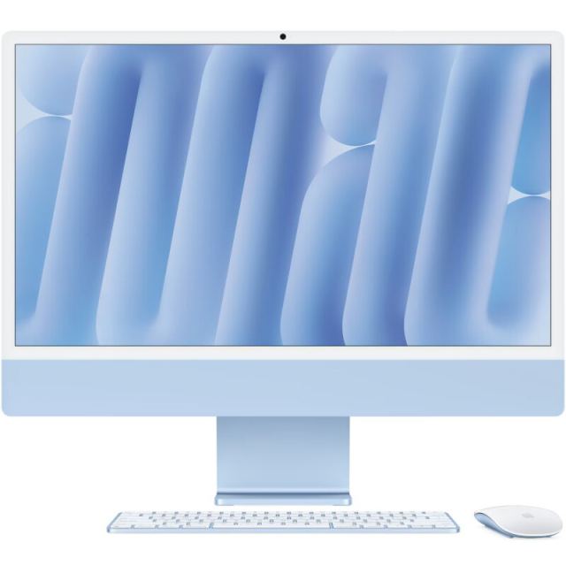 Apple All-In-One PC Apple iMac 24 inch 4.5K Retina, Procesor Apple M4, 16GB RAM, 1TB SSD, 10 core GPU, macOS Sequoia, RO keyboard, Albastru