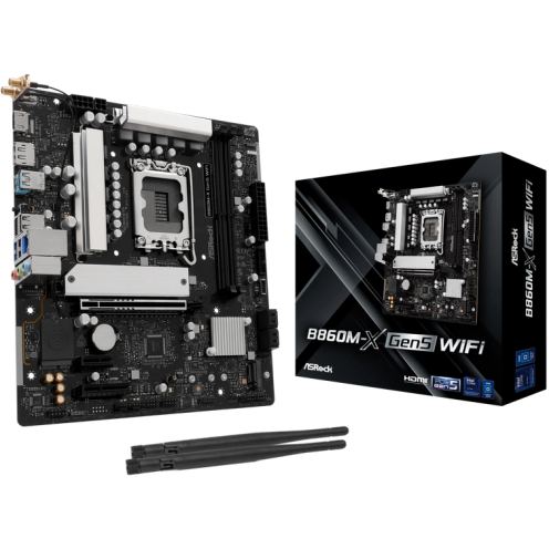 ASROCK Placa de baza ASRock B860M-X Gen5 WiFi, Intel B860, Socket 1851, mATX