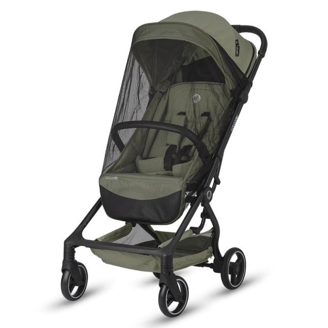 Carucior sport Coccolle Sierra cu pliere automata ultracompacta la buton, Cadru aluminiu, Pozitie somn, Dimensiuni reglementate IATA pentru bagaj mana avion, Pana la 22 kg, Copertina extensibila cu protectie UV 50+, Husa inse
