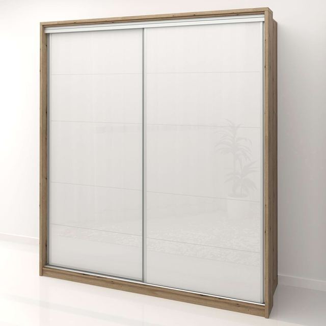 Dulap usi glisante PRIMAVERA MDF Alb lucios