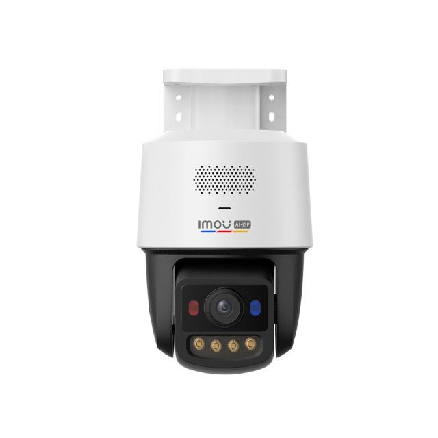 Camera supraveghere IP PT rotativa Imou Aurora IPC-PU7LP-6T0, 6MP, 3.6 mm, lumina alba 30 m, detectie om/vehicul cu AI, auto smart tracking, microfon/difuzor, slot card, mod AOR, lumini avertizare rosii/albastre, PoE