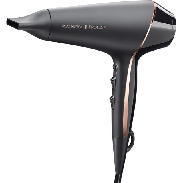 REMINGTON Uscator de par Remington AC9140B OPTIheat Proluxe Midnight Edition, 2400 W, Afisaj digital integrat, 2 setari de viteza, Concentrator, Negru