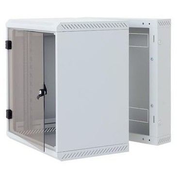 TRITON Rack de perete Triton sectiune simpla 6U 500mm adancime usa sticla panouri laterale fixe sectiuni ve