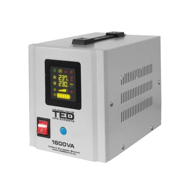 UPS TED 000330, 1600 VA /1050 W, runtime extins, doi acumulatori (neinclusi)