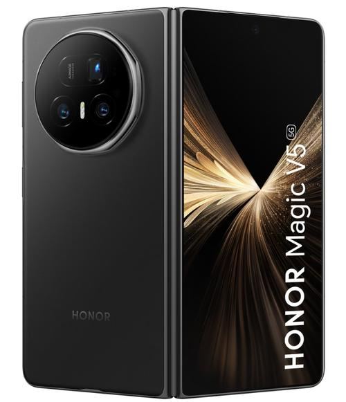 Telefon Mobil Honor Magic V5, Procesor Qualcomm SM8750-AB Snapdragon 8 Elite Octa-core, Foldable LTPO AMOLED 7.95inch, 16GB RAM, 512GB Flash, Camera Tripla 50 + 64 + 50 MP, Wi-Fi, 5G, Dual Sim, Android (Negru)