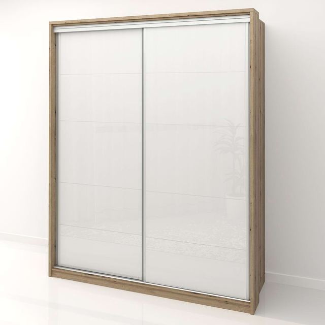 Dulap usi glisante PRIMAVERA MDF Alb lucios