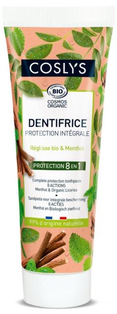 Pasta de dinti Bio protectie completa 8 in 1 cu mentol si lemn dulce Coslys 100g