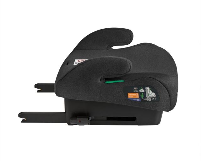 Inaltator auto pentru copii cu Isofix KikkaBoo i-Tip Black 125-150 cm,Certificare I-Size,sezut ergonomic,husa detasabila,centura de ghidaj pentru centura auto