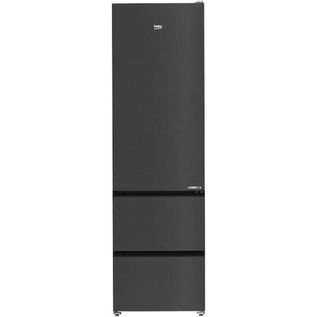 Beko Combina frigorifica BEKO B5RGNA355HXBR, No Frost, 351 L, Clasa D, H 203.5 cm, HarvestFresh DARK INOX