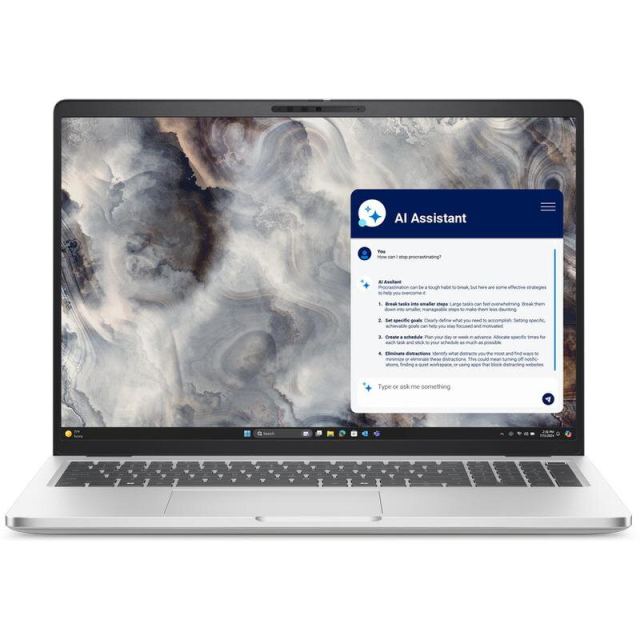 Dell Laptop Dell Pro 16 Plus PB16255, 16 inch, Full HD+, procesor AMD Ryzen AI 7 PRO 350 (16M Cache, pana la 5.0 GHz), 32GB RAM, 1TB SSD, AMD Radeon 860M Graphics, Windows 11 Pro, Argintiu