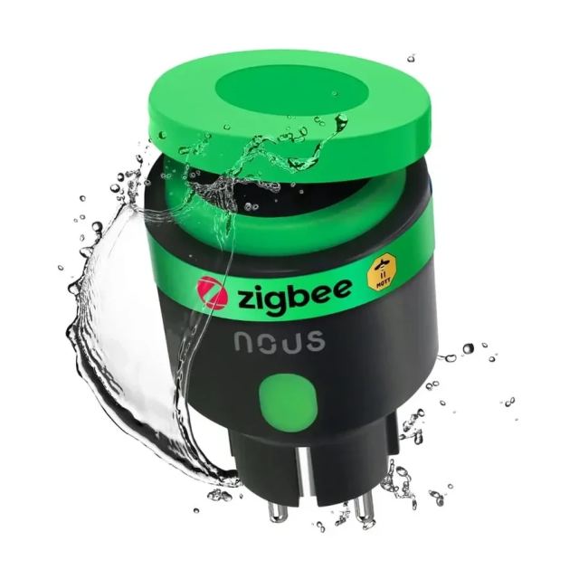Nous Priza inteligenta pentru exterior NOUS A6Z, Wi-Fi, ZigBee 3.0, 16A, Monitorizare consum energie, IP44