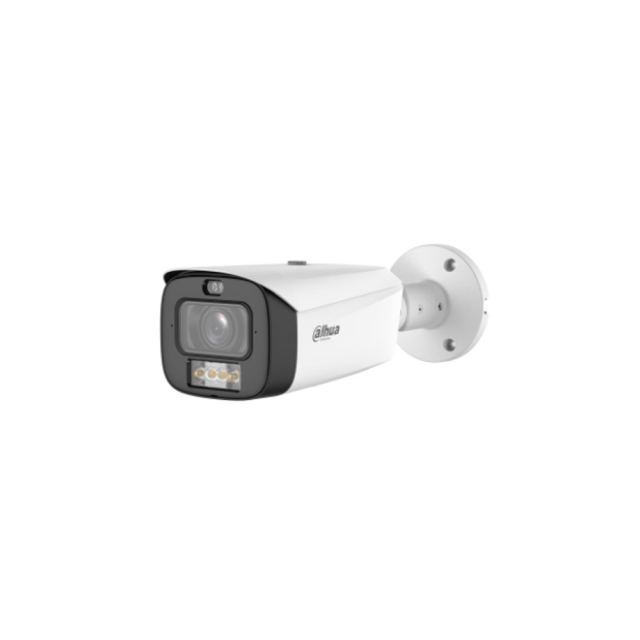Camera supraveghere exterior IP motorizata cu iluminare duala Dahua WizSense IPC-HFW3849T1-ZAS-PV-2712-PRO, 8 MP, 2.7-12 mm, IR/lumina calda 60/60 m, detectie AI, alarma, microfon dublu, difuzor, slot card, PoE
