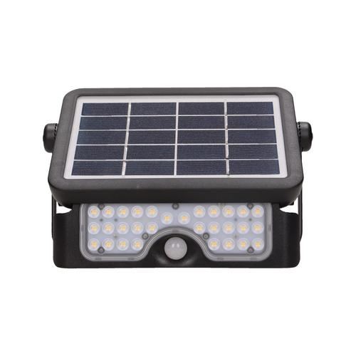 Proiector ADVITI LUX AD-SL-6108BLR4, incarcare solara, 3000mAh, 5W, LED SMD, senzor de miscare 120°, 500lm, IP65, 4000K, Negru