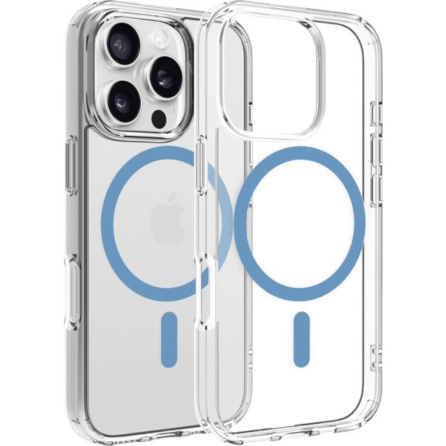 Dviced Dviced Magsafe iPhone 16 Pro clear case - Blue